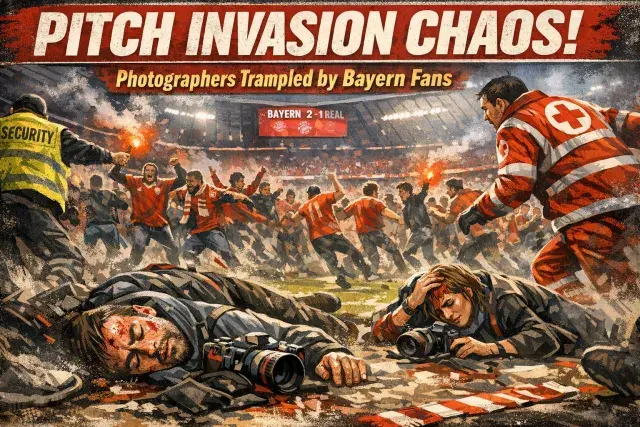Bayern Munich Fans Trample Photographers Unconscious in Pitch Invasion Chaos
